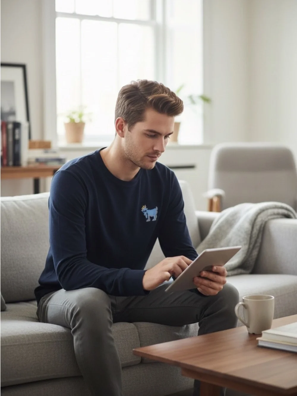 GOAT USA Long Sleeve Tee Black Goat Back Graphic Chest Logo Size M - Picture 3 of 13